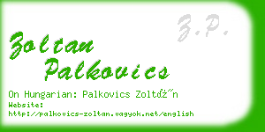 zoltan palkovics business card